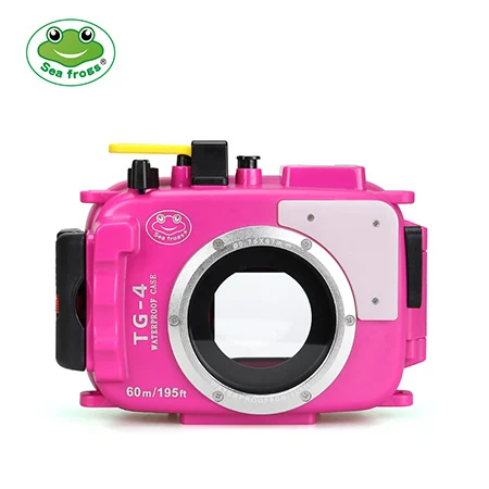Розовый Seafrogs 60 м/195ft подводный водонепроницаемый корпус камеры для Olympus TG4 водостойкий корпус камеры для Olympus TG4, 3 цвета - Цвет: Розовый