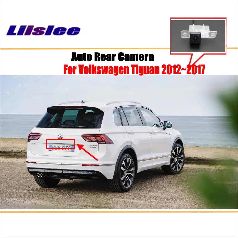 Камера заднего вида Liislee для Volkswagen Tiguan 2012 ~ 2017 парковочная камера лампа номерного