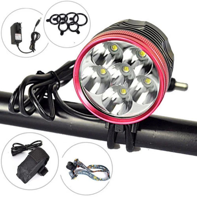 

6400 лм 6X XML T6 светодиодный передняя фара для велосипеда + мАч + зарядное устройство