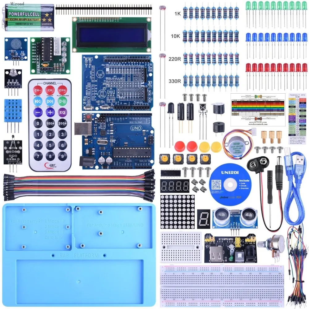 UNIROI UNO Starter Kit для начинающих Arduino обновлен проект R3 Mega 2560 робот нано UA005 |