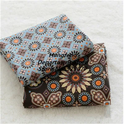 2pcs 50x150cm 2 шт 150*50 см винтажный принт хлопчатобумажная ткань метр Diy Лоскутная Ткань для шитья стеганая кукла домашний текстиль детское постельное белье - Цвет: 2pcs 50x150cm