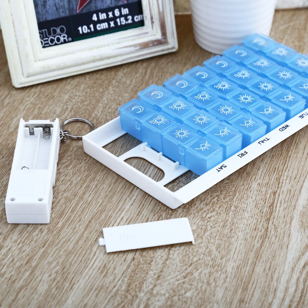 Еженедельные Смарт медицинский ящик для 28 сотовый ЖК-дисплей интеллигентая (ый)