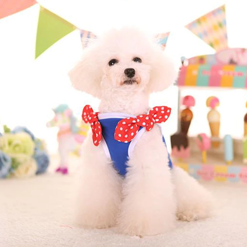 2 цвета Собака жилеты милые хлопковые галстук-бабочка печати Слинг щенок