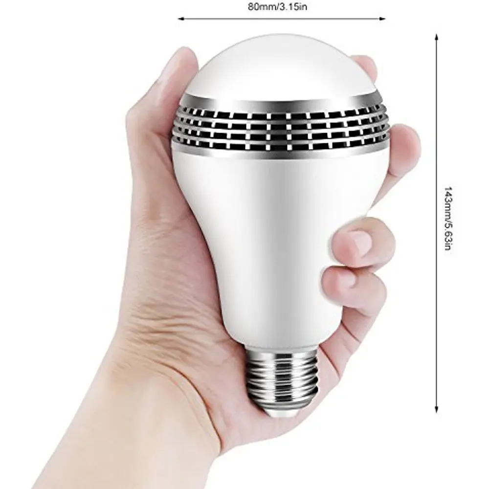 Bluetooth Смарт-динамик светильник E27 LED белый + RGB лампа цветная Музыка Аудио