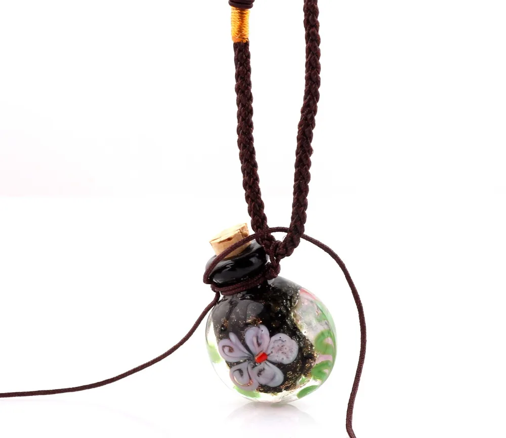 Модное платье с цветочным узором кулон ожерелье Красочный Бусины из стекла