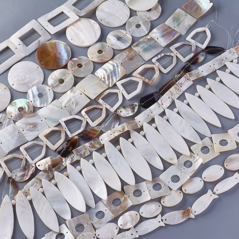 

10 Strand Mixed Shapes Color Natural Sea Shell Beads Strands bracelet necklace jewelry making DIY ,about 8~20pcs/strand F60
