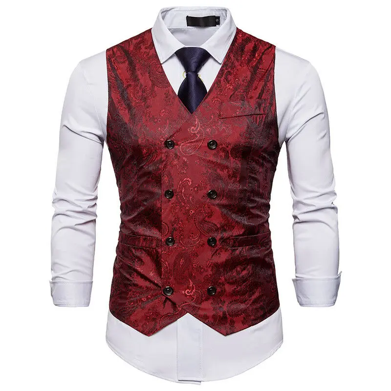 Hirigin 2019 Men Business Suit Vest Formal Tuxedo Waistcoat Jacket | Мужская одежда
