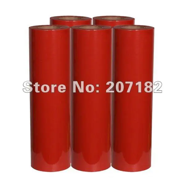 0 5*3 м (20 &quotx 10&quot) Красная отражающая ПУ виниловая пленка для переноса изображения