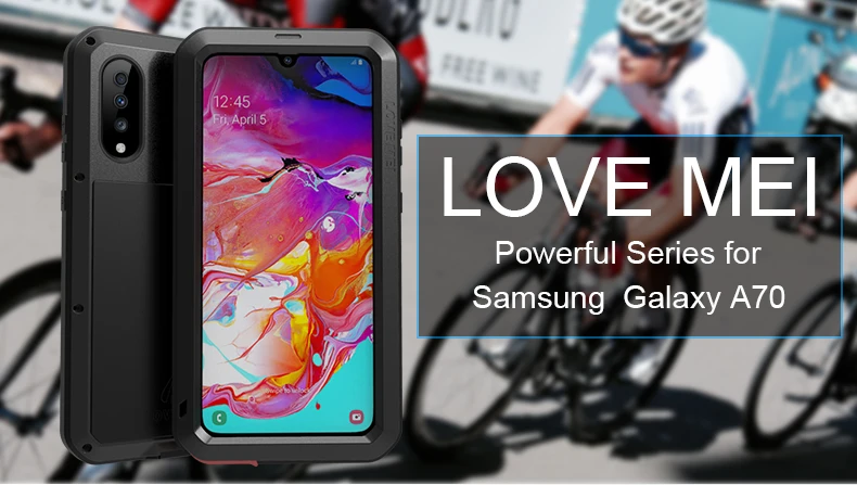 Gorilla glass LOVE MEI металлический защитный водонепроницаемый чехол для samsung Galaxy A70 противоударный чехол алюминиевая задняя крышка для samsung A70