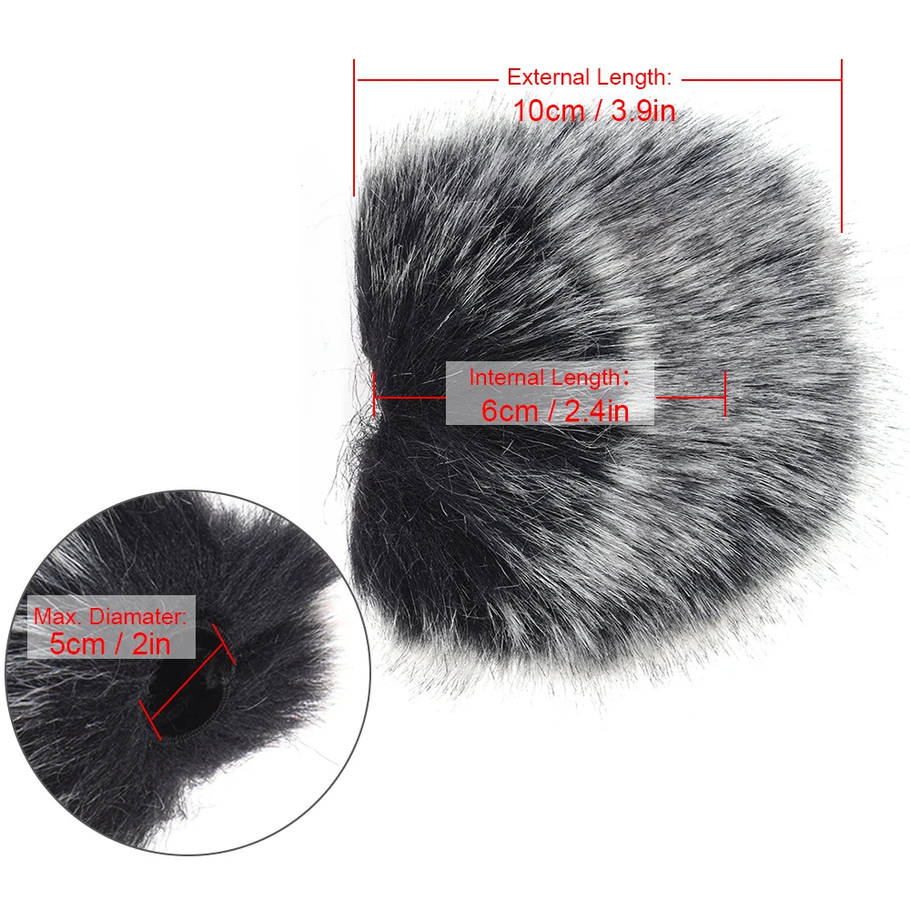 Уличный микрофон пушистая ветрозащитная накладка на лобовое стекло защитная для