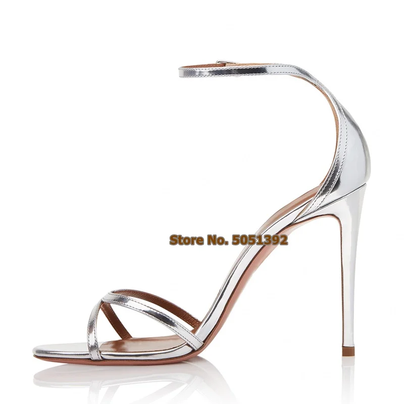 Женские сандалии на тонком каблуке с открытым носком элегантные туфли из