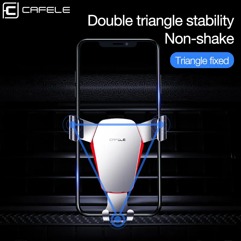 cafele gravity car phone holder air vent monut stand holder for phone in car support for iphone 12 11 pro accessory car interior free global shipping