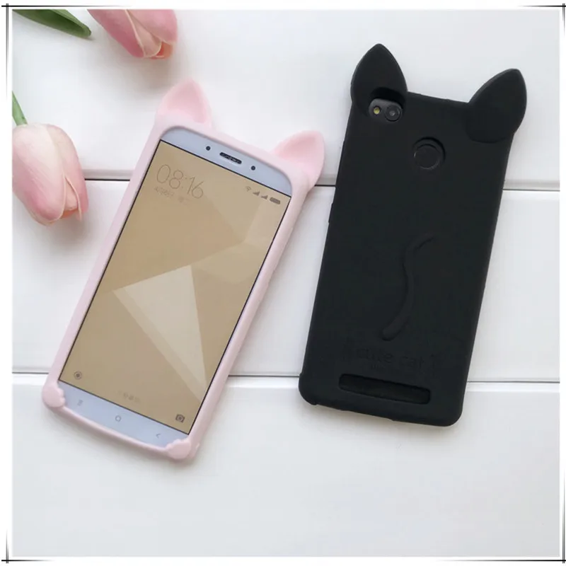 Xiaomi Redmi 3S Case Cover Cute 3D Cat Ear Cartoon Soft Silicone Gel For 3 S phone case redmi Pro |