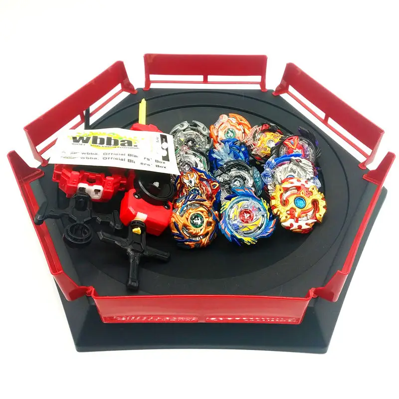 12pcs Arena 2 Прямая Beyblade Burst игрушки с пусковым устройством стартер и арена Bayblade Металл Fusion Бог спиннинг Топы Bey Blade лезвия игрушки - Цвет: 12pcs Arena 2