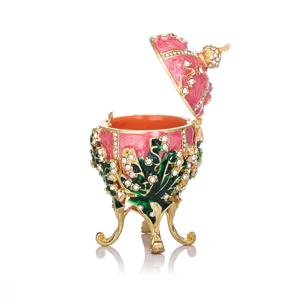 Fetcher бренд Металл Exqusite маленькое яйцо Faberge для украшения дома