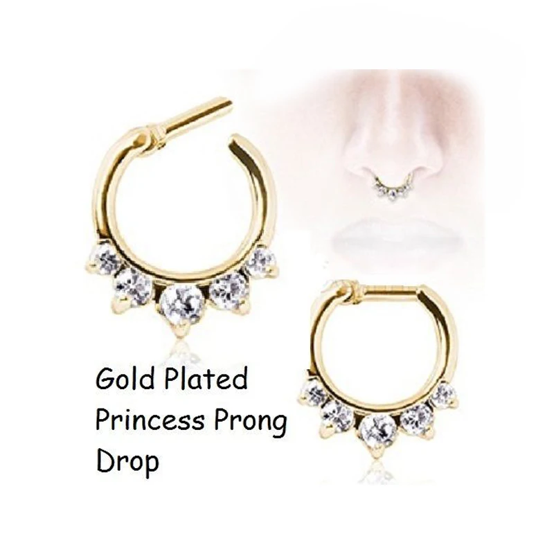 316 L хирургический стальной нос пирсинг Высококачественная циркониевая