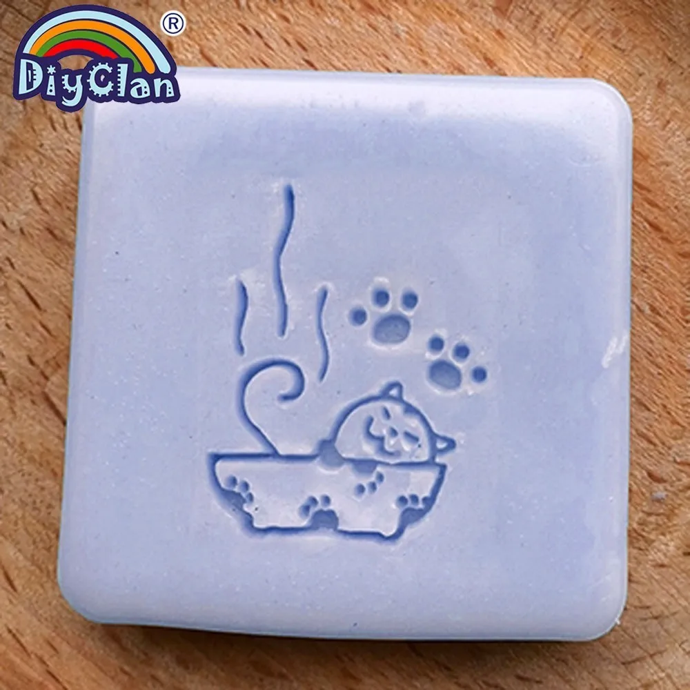 Ручной работы мыло штамп плесень Мини diy Pussy Spa узоры органическое стекло мыло решений акриловые Главы Z0033XZ