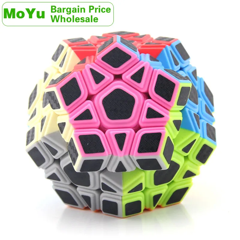 MoYu наклейка из углеродного волокна Megaminxeds магический куб набор Dodecahedron оптом