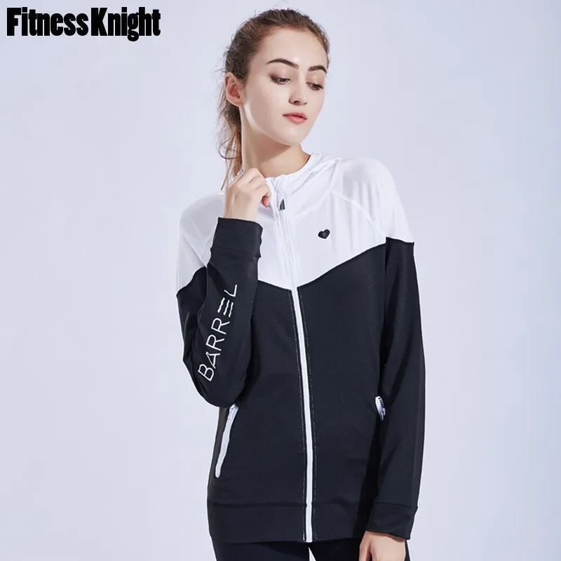 Куртка для бега Фитнес Для женщин спортивная куртка свитер с капюшоном пальто
