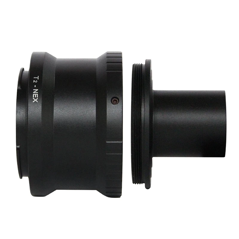 with 1.25 adapter T2 NEX Т-образный кольцевой адаптер для sony NEX E Mount Micro camera Attached телескоп микроскоп Крепление объектива с 0,91 дюймовыми 0,96" 1,25" портами - Цвет: with 1.25 adapter