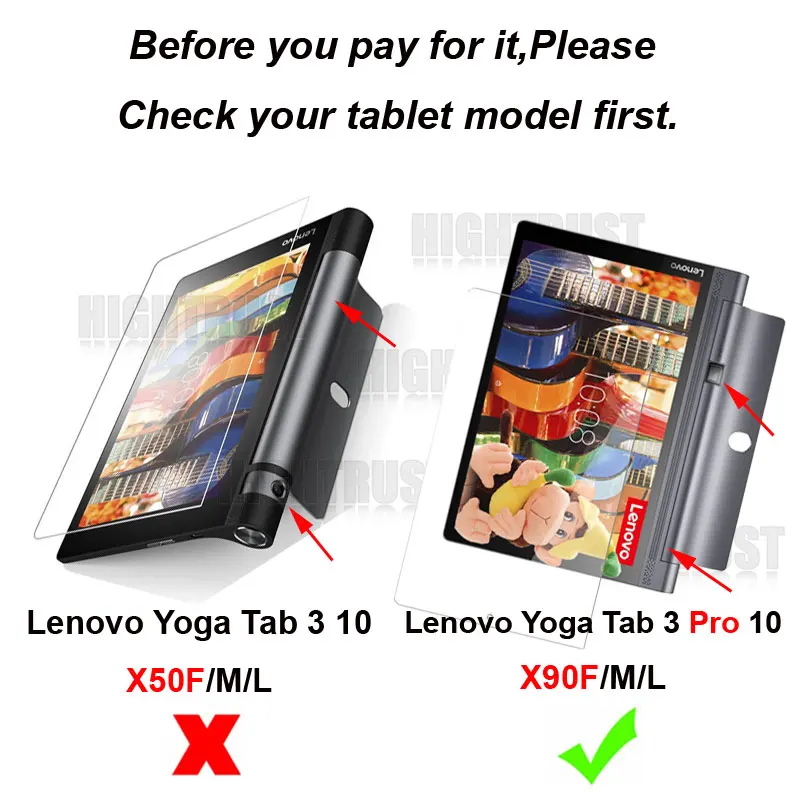2 шт. закаленное стекло для Lenovo Yoga Tab 3 Pro 10 YT3 X90M X90F X90L взрывозащищенный планшет