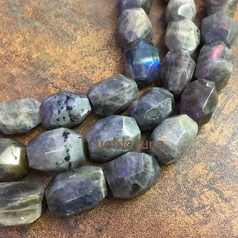 Оптовая продажа бусины из Лабрадорита в форме Самородка модные полностью