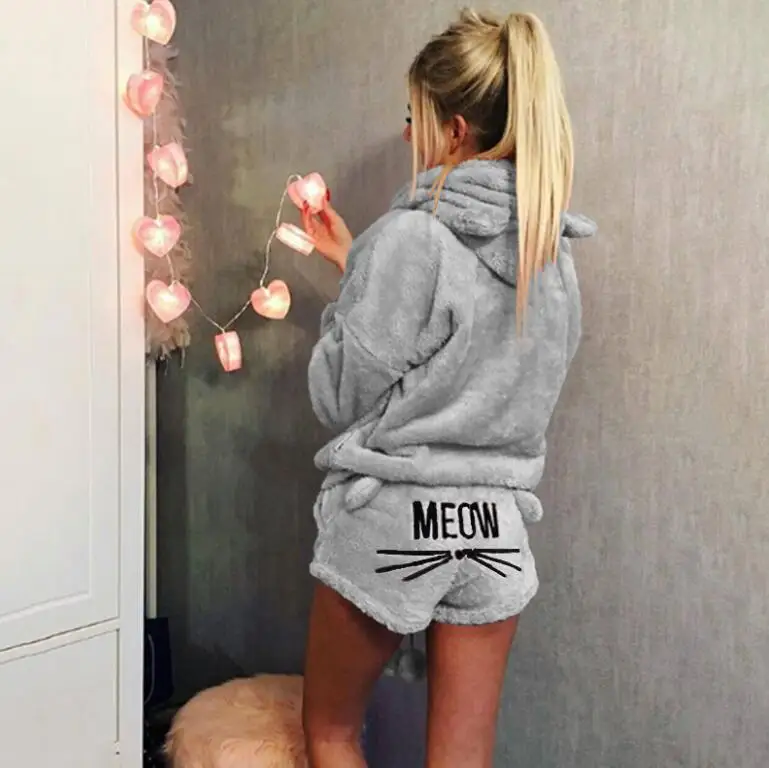 Новинка сезон осень-зима Женский комплект из двух предметов Пижама Теплый