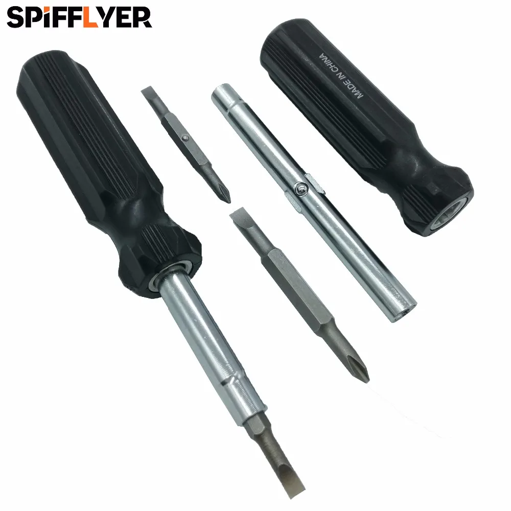 SPIFFLYER 1 шт. 6 в 1 быстрая замена отвертки шлицевая 3/1", 9/32" Phillips#1,#2 отвертка 1/", 5/16" многофункциональная отвертка