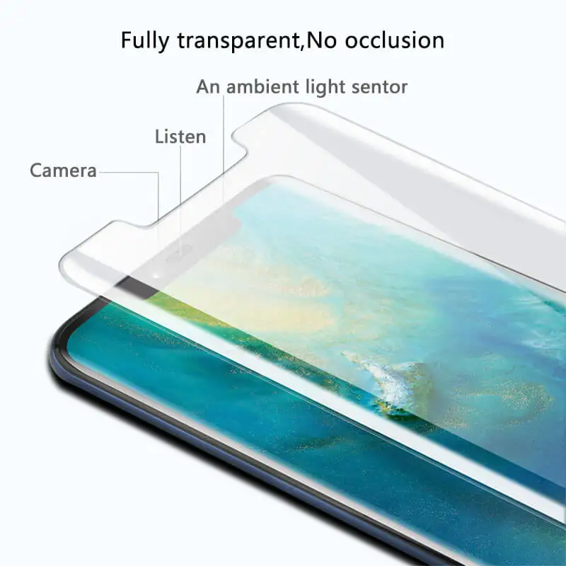 Для Huawei Mate 20 Pro Lite закаленное стекло для мобильного телефона УФ небьющееся