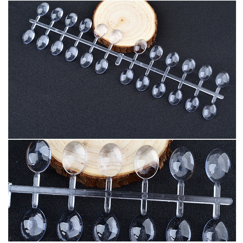 48 шт./компл. маникюрная пластина овальной формы с цветным дисплеем в форме сердца