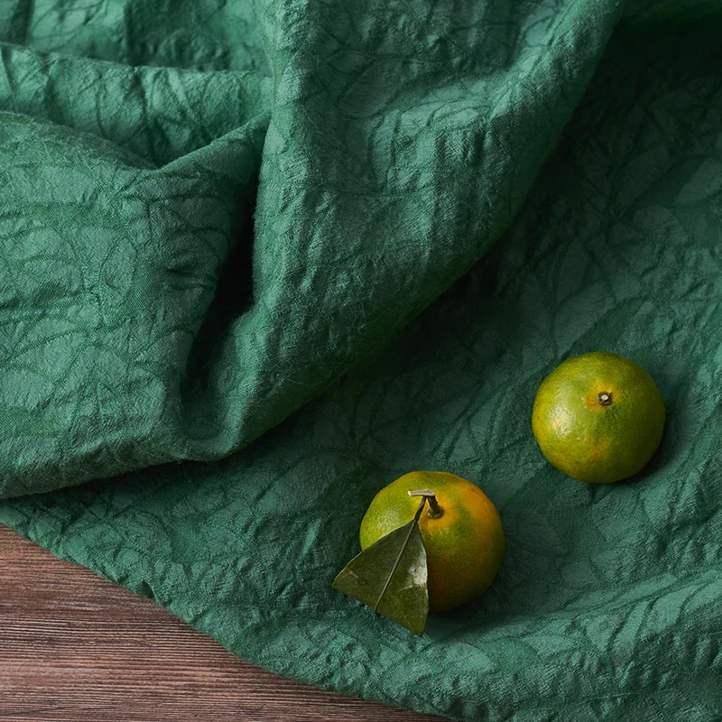 

In high-grade wool polyamide fabric for dress Leaf jacquard sewing fabric Literary and artistic personality, robe dress fabrics