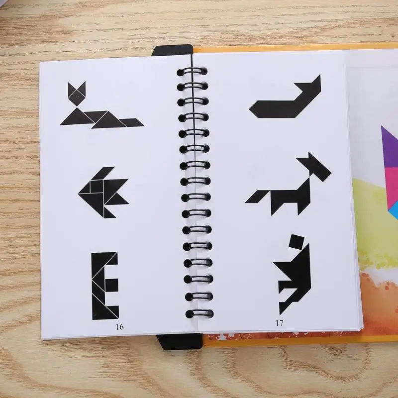 150 шт. Магнитные пазлы Tangram детские игрушки вызов ваш IQ Волшебная Книга набор новорожденных раннего развития деятельности книги для детей Gi