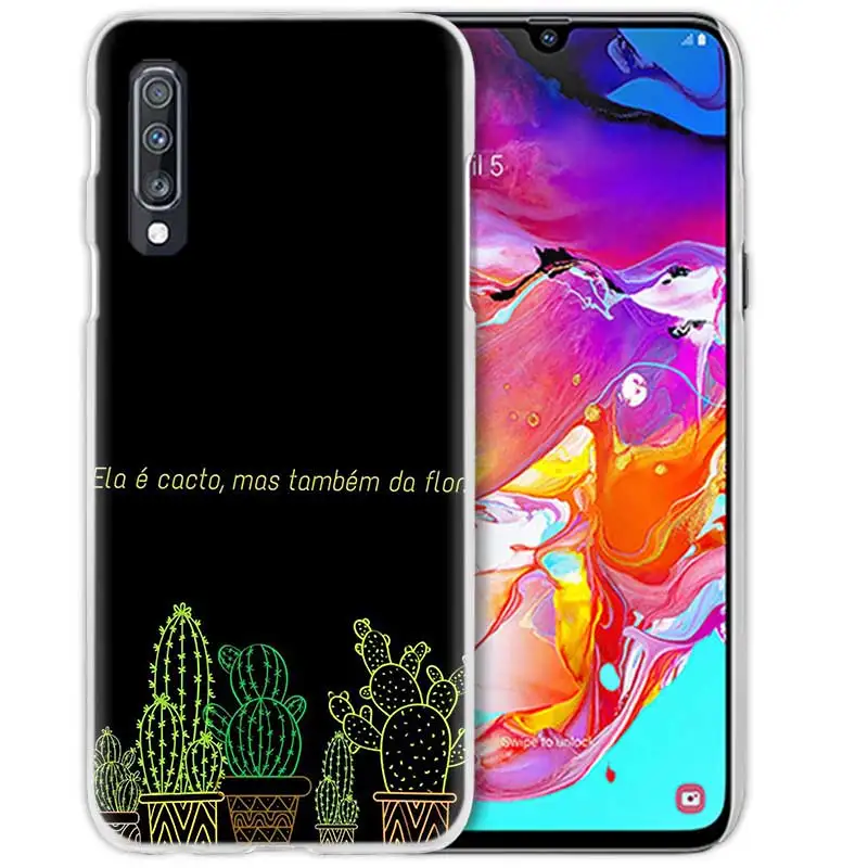 03 Кактус Винтаж цветок чехол для samsung Galaxy A50 A70 A20e A60 A40 A30 A20 A10 A8 A6 плюс A9 A7 жесткий чехол для телефона из поликарбоната с Coque - Цвет: 03