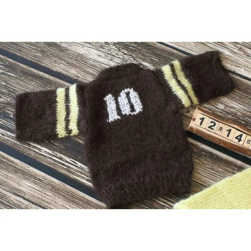 Soccer Pants Set Knit Newborn Football Romper Props Vintage Outfit Baby Boy Overall Clothing Photography | Мать и ребенок