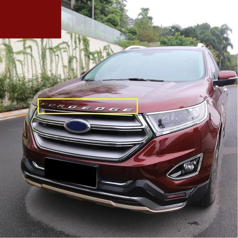Для Ford Edge- Серебряный графит капот буквенная эмблема-глянцевая отделка металлическая эмблема