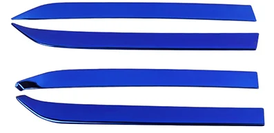 Blue 4 Pieces Для Mitsubishi Outlander нержавеющая сталь Передняя решетка бампера Рамка отделка гоночная решетка крышка наклейка отделка - Цвет: Blue 4 Pieces