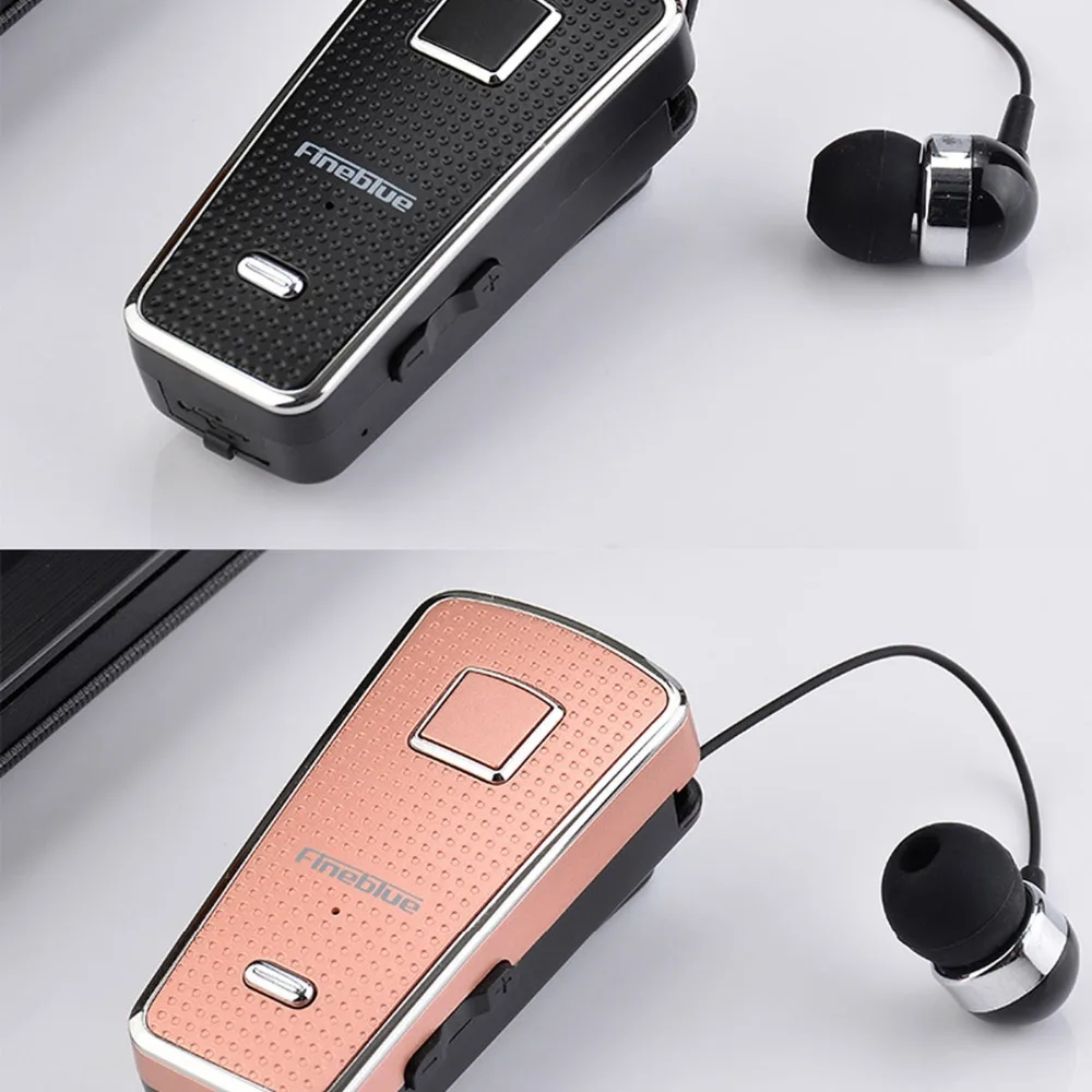 Новейший Fineblue F970 Портативный беспроводной Bluetooth шеи клип на Телескопический Тип Бизнес Спорт стерео наушники вибрации носить клип