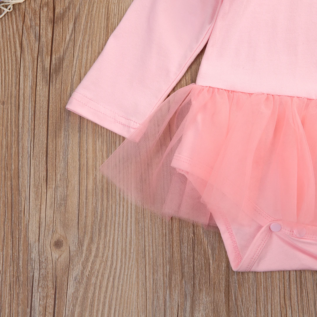 Комбинезон для новорожденных девочек кружевной комбинезон с длинным рукавом