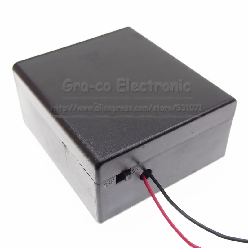 10pcs 2 Pack D Size Battery Case Holder Storage Box With cover with switch |