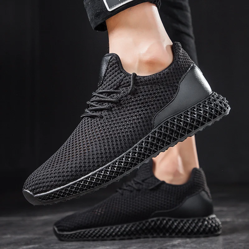 Мужская Беговая спортивная обувь Flyknit дышащие Нескользящие мягкие мужские комфортные кроссовки для активного отдыха Удобная прогулочная обувь