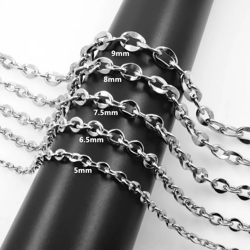 Ожерелье круглой формы из нержавеющей стали для мужчин и женщин|Цепочки| |