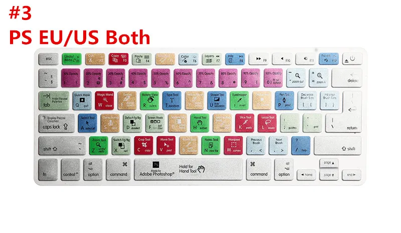 Для iPhone Macbook Pro Air 13 15 17 KC Adobe Photoshop клавиши быстрого доступа Защита клавиатуры