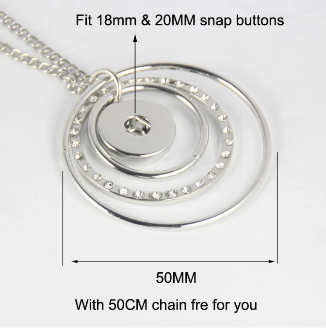Лидер продаж круглый кулон покрытый кнопки ювелирные изделия Цепочки и ожерелья