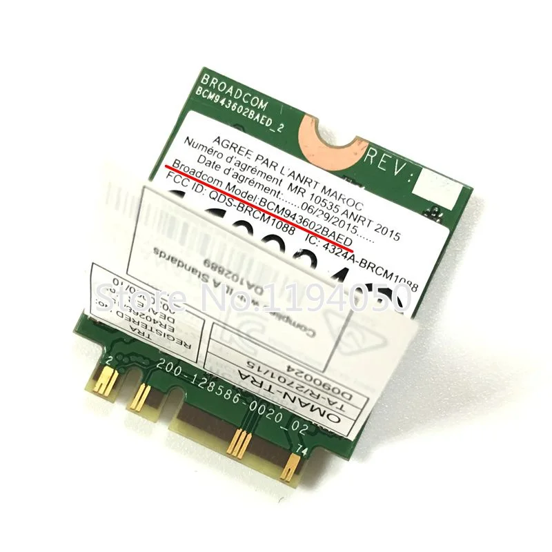 Беспроводная сетевая карта BCM943602BAED DW1830 AC BCM943602 NGFF M.2 1300 Мбит/с BT4.1 WiFi лучше чем