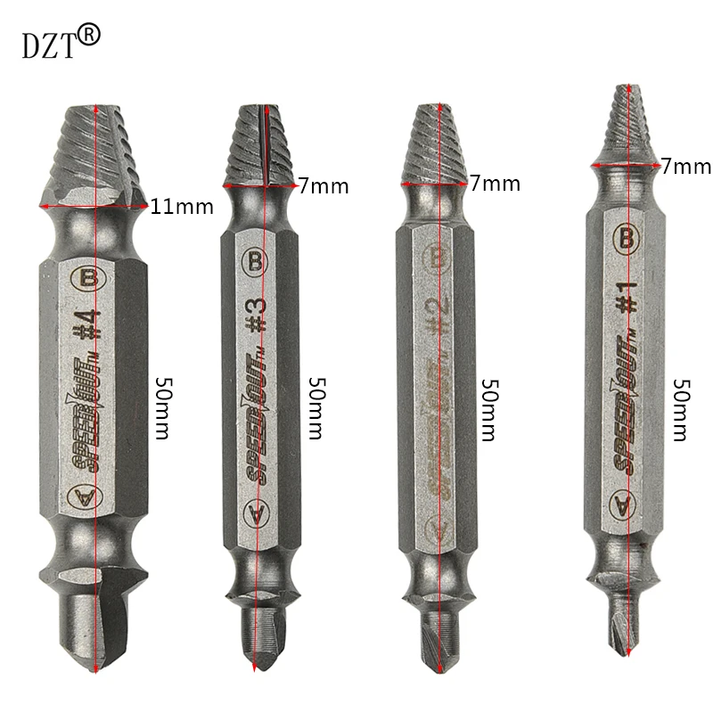 4 шт. Сломанный Винт Экстракт Двухместный Головки Деревообрабатывающие Болты Для