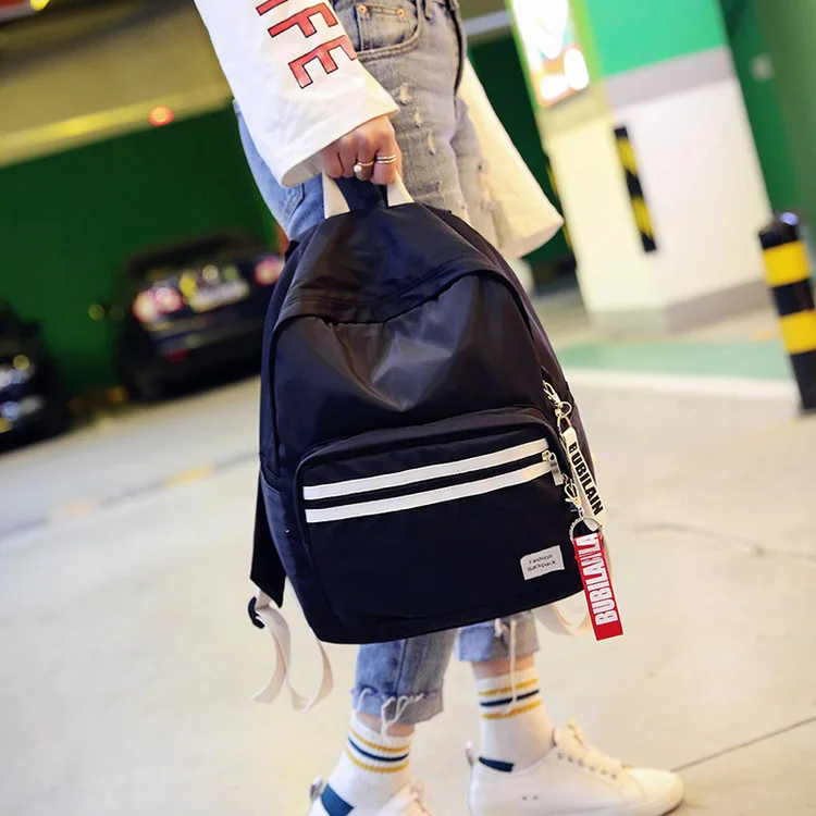 Японский Харадзюку сплошной цвет ulzzang backbag дикая кисть уличная Студенческая сумка стример женский рюкзак