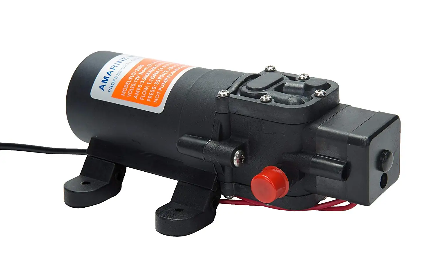 

Мембранный насос водяного давления, 12 В, 4,3 л/мин, 1,1 GPM 35 PSI-фургон/rv/лодка/морской