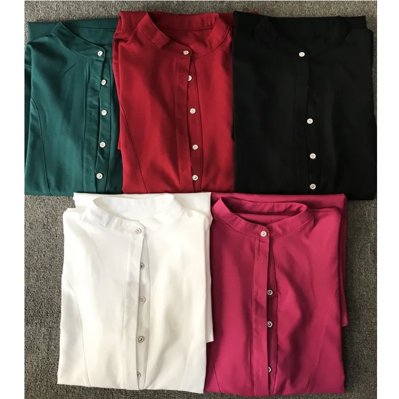 YSMARKET Hot Sale Long Sleeve Shirt Top Loose Muslim Chiffon Blouse Casual Tops Turkish Islamic Abaya Clothing Y6218 |