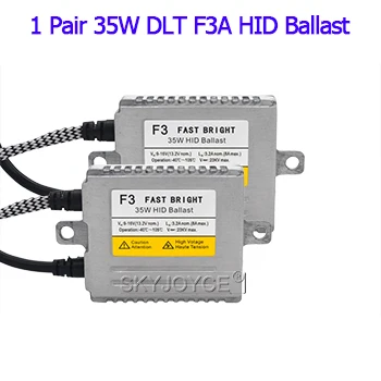 1 Pair DLT Ballast SKYJOYCE 35 Вт ДЛТ F3 Быстрый Яркий Быстрый старт HID балласт комплект ксенон H7 H1 H11 H3 HB4 D2H Автомобильная фара 35 Вт 5500 к H7 ксеноновый комплект - Испускаемый цвет: 1 Pair DLT Ballast