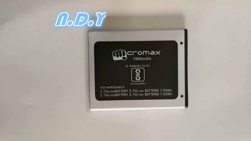Новый высококачественный Micromax Q409 1900mAh литий-ионный аккумулятор для мобильного